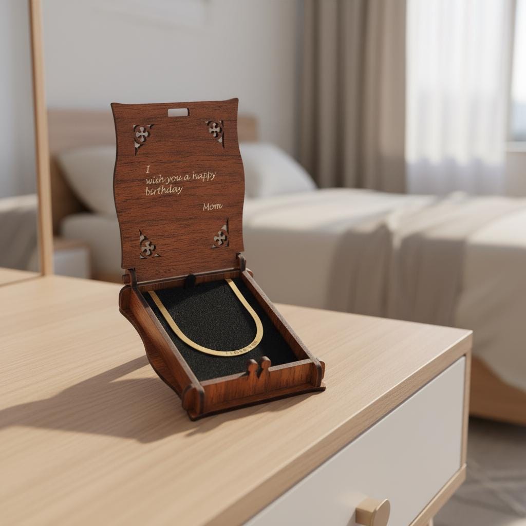 Herringbone Chain Necklace, Custom Message Dainty 925 Silver Gold Plated, Personalized Minimalist Flat Snake Chain, Anniversary Gift for Her