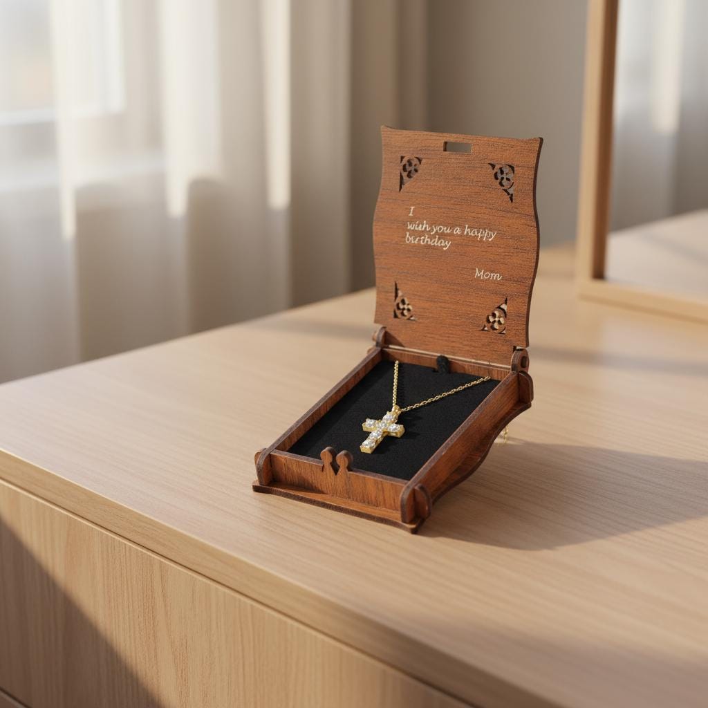 Minimalist Cross Necklace, Dainty 925 Sterling Silver Gold Plated Christian Gift for Her, Custom Length Religious Jewelry