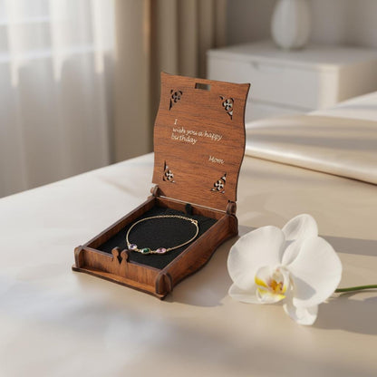 Teardrop Birthstone Anklet, Personalized Minimalist Drop Charm, Dainty 925 Silver Gold Plated, Custom Gift for Her, Christmas Gift