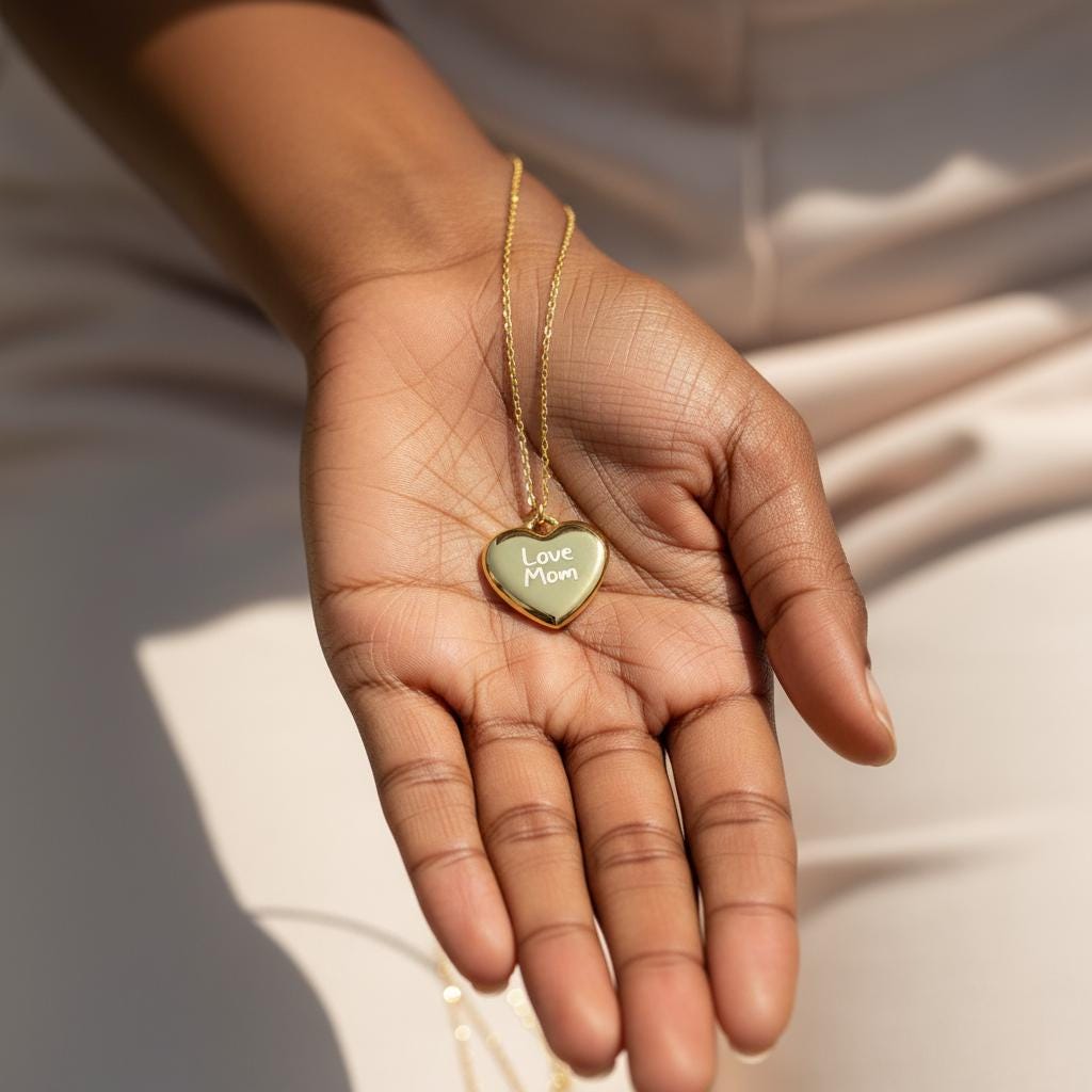 Minimalist Flat Heart Necklace, Dainty 925 Silver Gold Plated, Custom Length Simple Charm, Everyday Love Jewelry Christmas Gift for Her