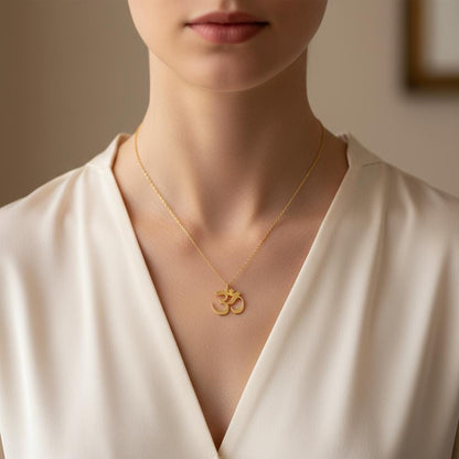 Inspirational Om Pendant Necklace, Minimalist 14K Gold Plated 925 Silver, Zen Spiritual Jewelry, Custom Length Personalized Christmas Gift