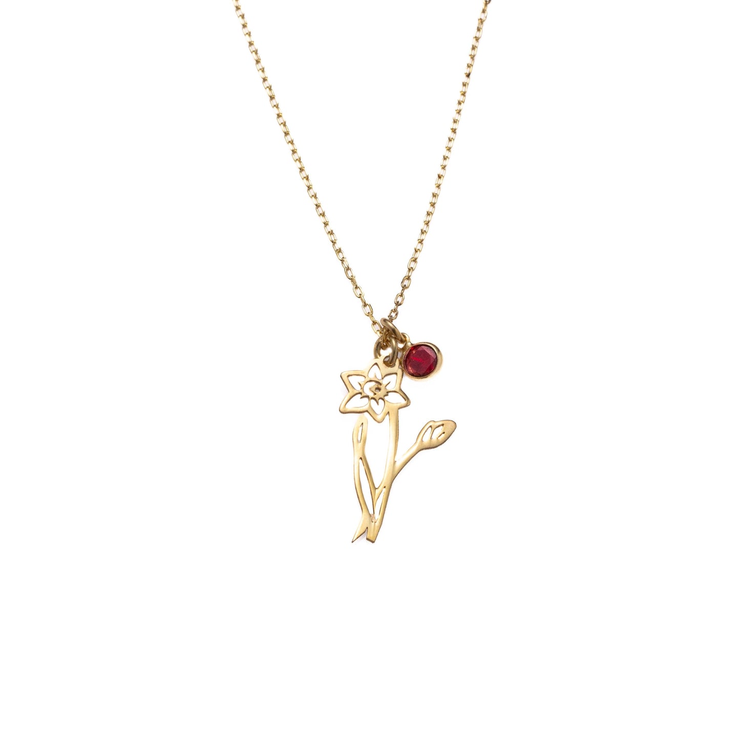 Personalized Birth Flower Necklace, Custom Sterling Silver Family Gift for Mom Nana, 14K Gold Plated, Christmas Gift, Personalized Gift