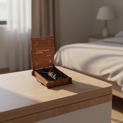 Personalized Birth Flower Necklace, Custom Sterling Silver Family Gift for Mom Nana, 14K Gold Plated, Christmas Gift, Personalized Gift