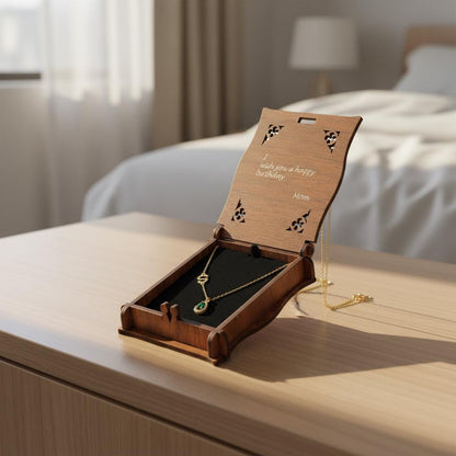 Zircon Drop Side Letter Necklace, Personalized Initial Pendant, 14K Gold Plated 925 Silver, Minimalist Dainty Christmas Personalized Gift