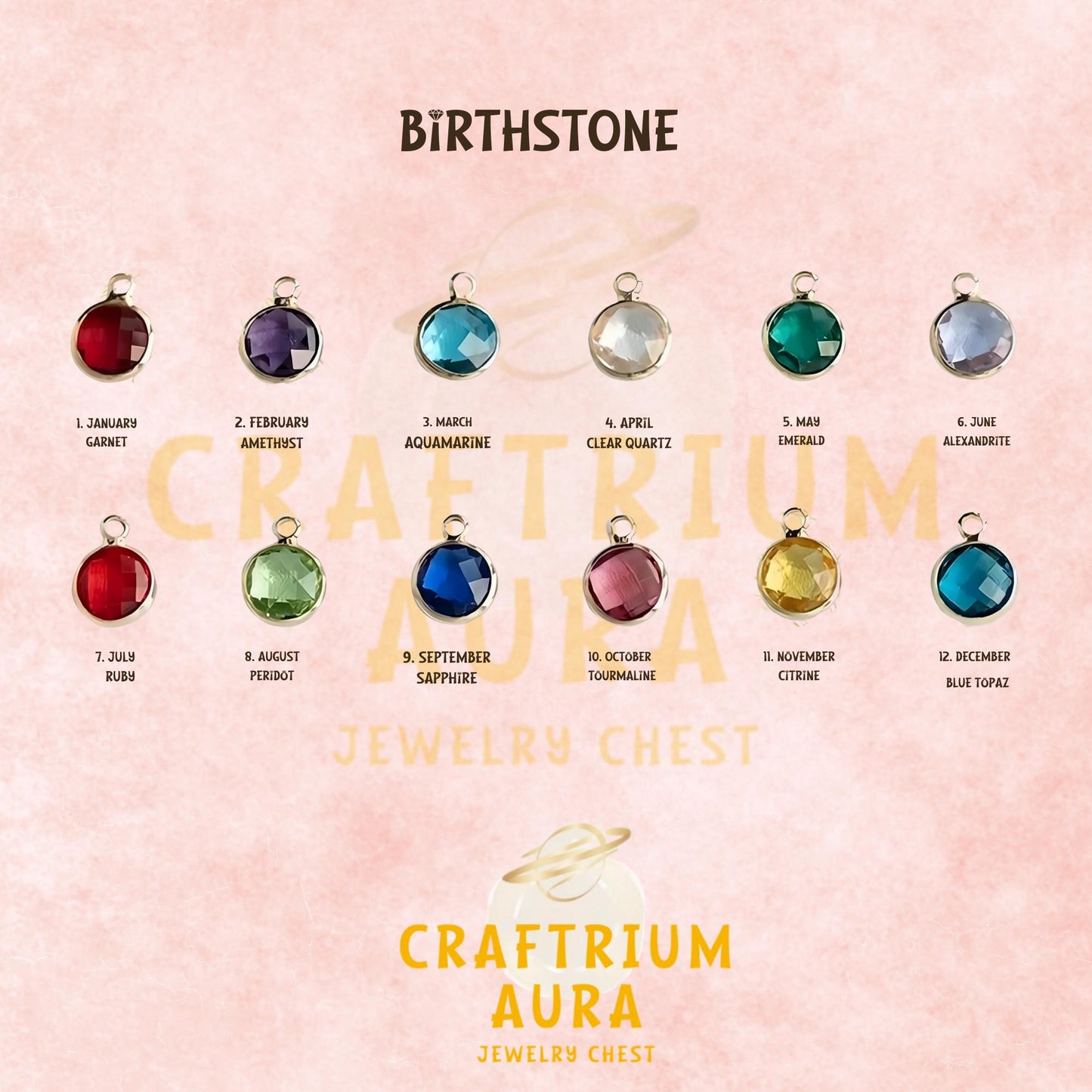 Personalized Birth Flower Necklace, Custom Sterling Silver Family Gift for Mom Nana, 14K Gold Plated, Christmas Gift, Personalized Gift