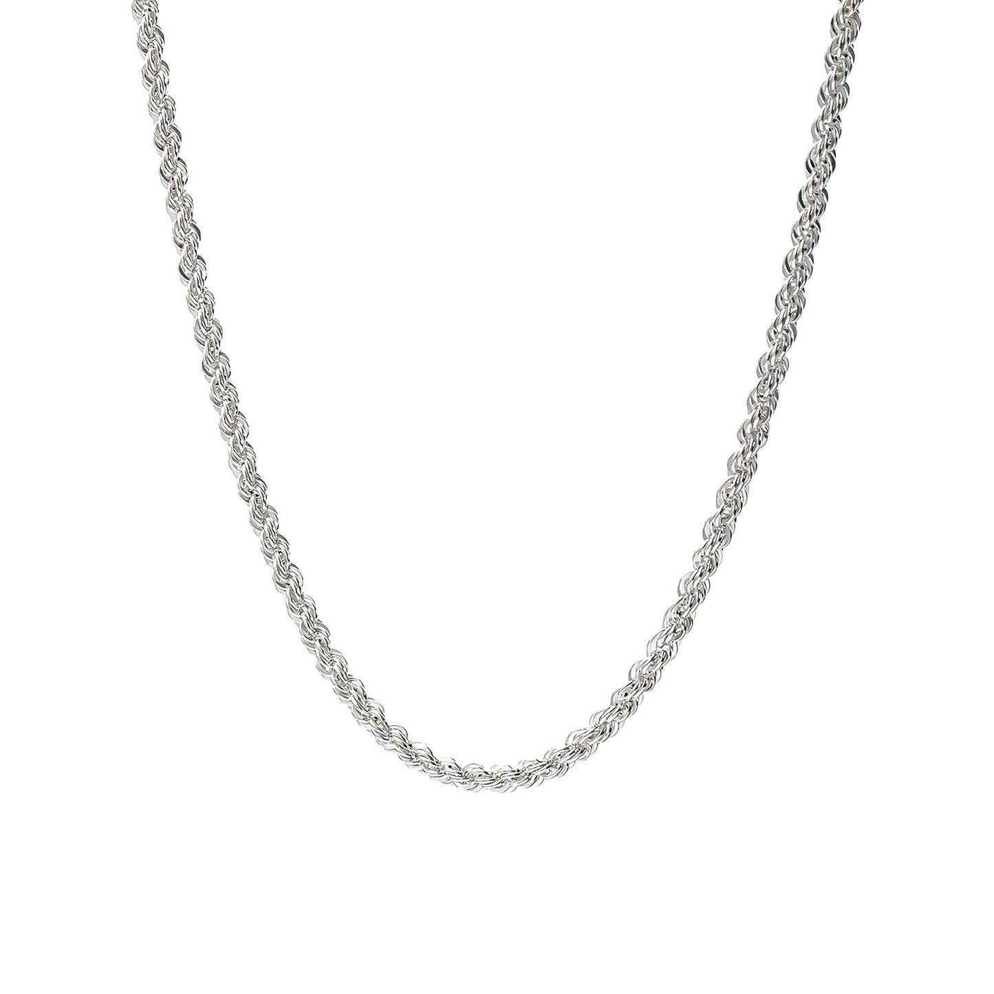 Rope Spiga Tondo Styles Unisex Minimalist Jewelry for Pendant, Personalized Gift, Christmas Gift, 925 Sterling Silver Chain Necklace