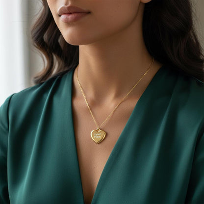 Minimalist Flat Heart Necklace, Dainty 925 Sterling Silver Gold Plated Custom Length Chain, Simple Heart Charm Jewelry Gift for Her