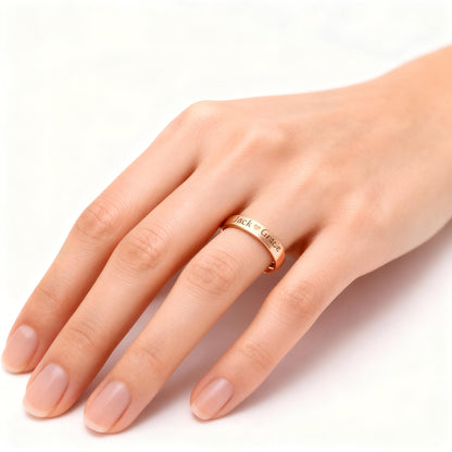 Names Ring, Personalized Custom Engraved Couple Ring, Dainty 925 Silver Gold Plated, Minimalist Promise Gift for Her, Christmas Gift