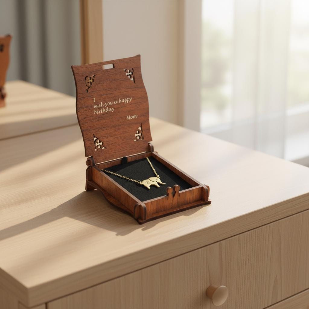 Personalized Handmade Elephant Initial Necklace, Dainty 925 Silver Gold Plated Custom Animal Charm Minimalist Jewelry Christmas Gift for Her