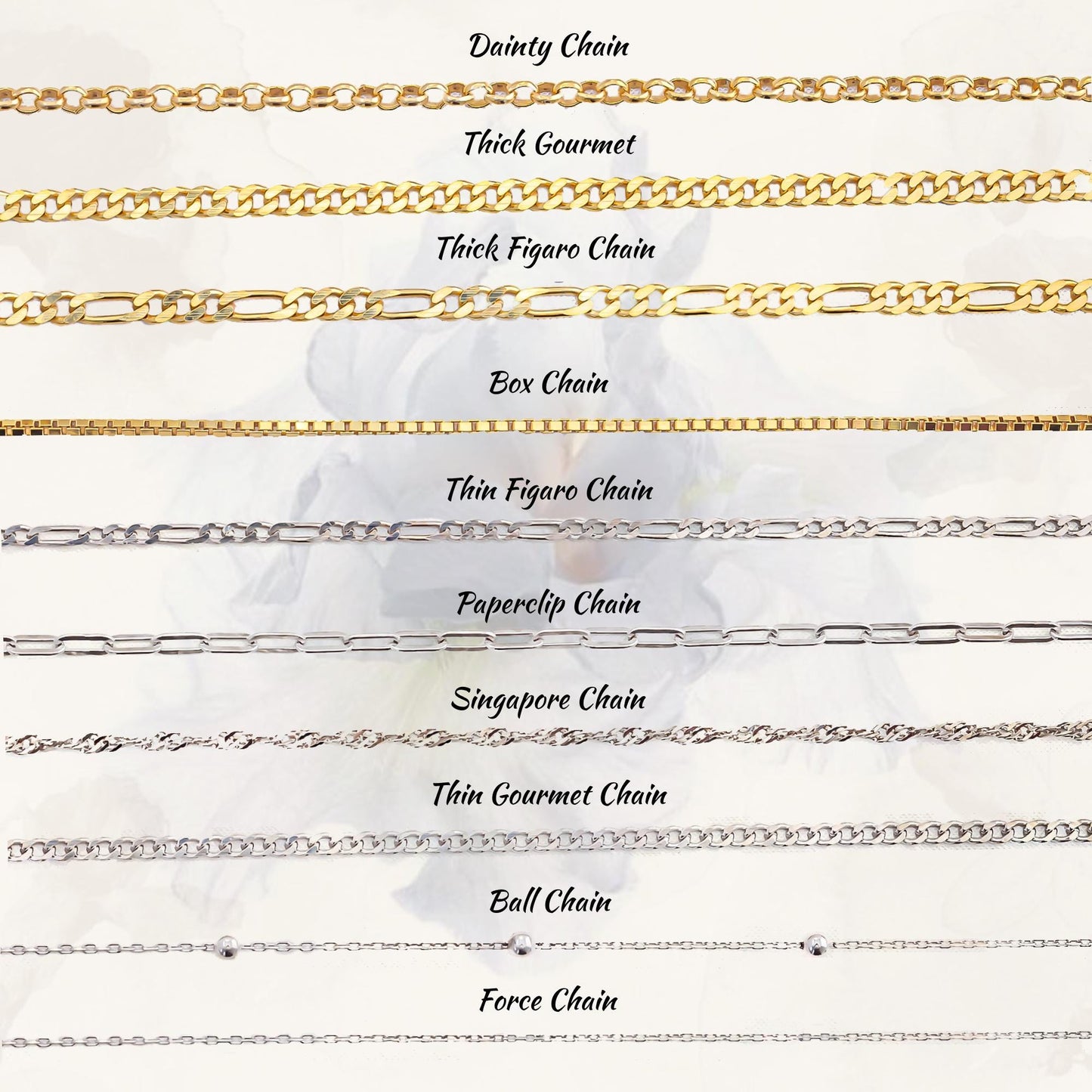 Custom 925 Silver Chain Necklace, Gold Plated Layering Chain, Various Styles Dainty Thick, Everyday Minimalist Christmas Gift for Her Him