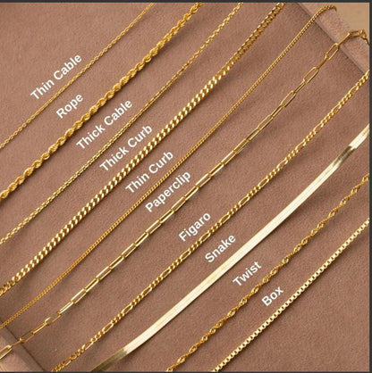 Versatile Sterling Silver Chain Collection, Gold Plated & Rose Gold Necklaces, Perfect for Pendants Layering, Essential Jewelry Gift for Her